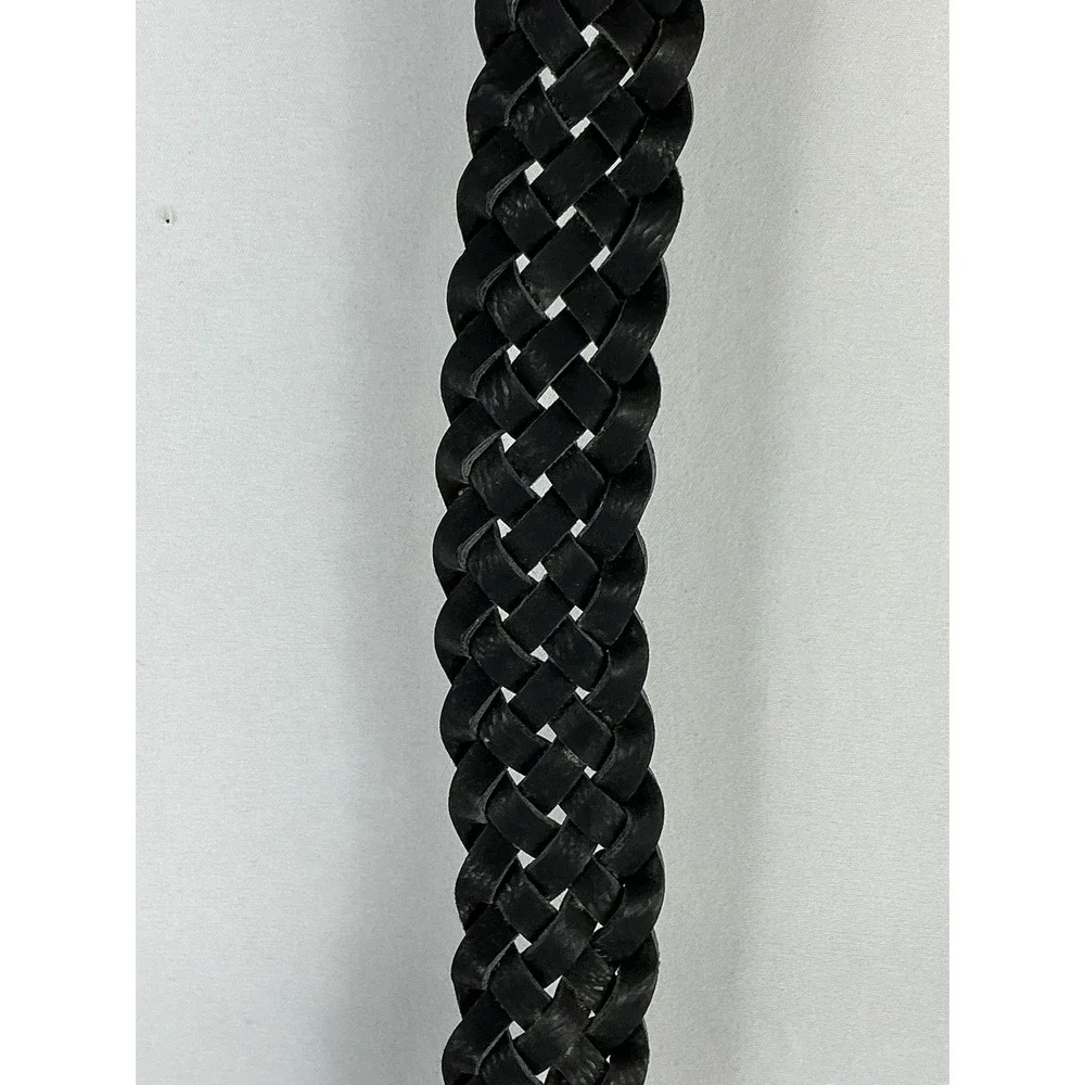 Universal Thread Black‎ Braided Belt Size Medium Stretch Woven Casual